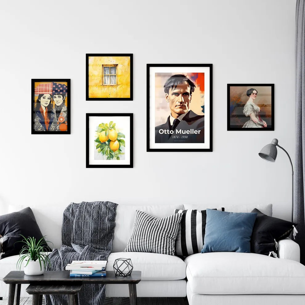 Portrait of Otto Mueller Wall Art
