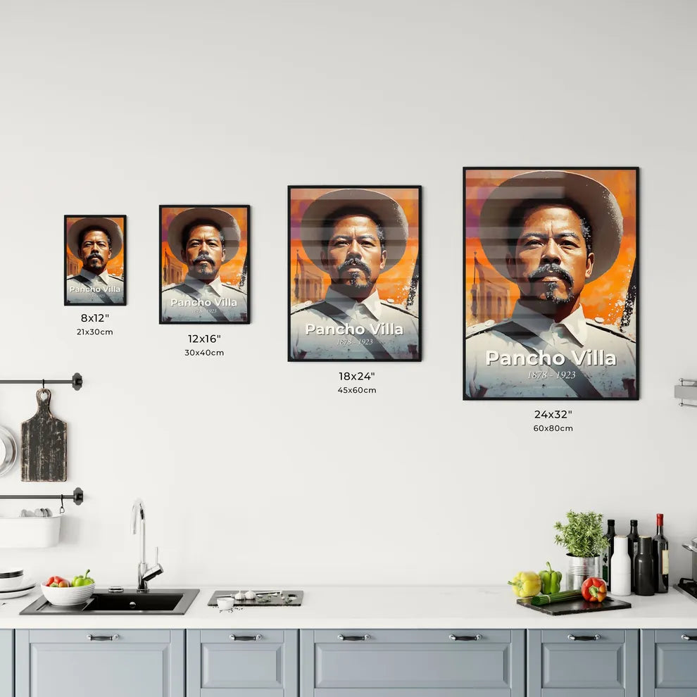Portrait of Pancho Villa Size Chart
