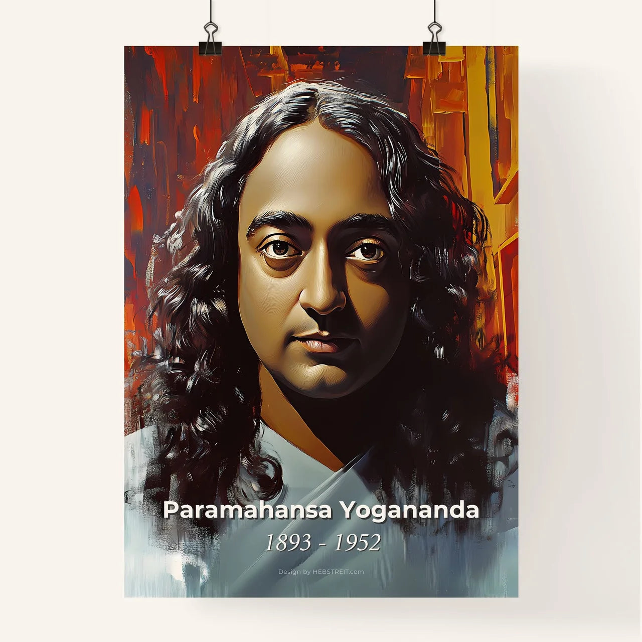 Portrait of Paramahansa Yogananda Poster