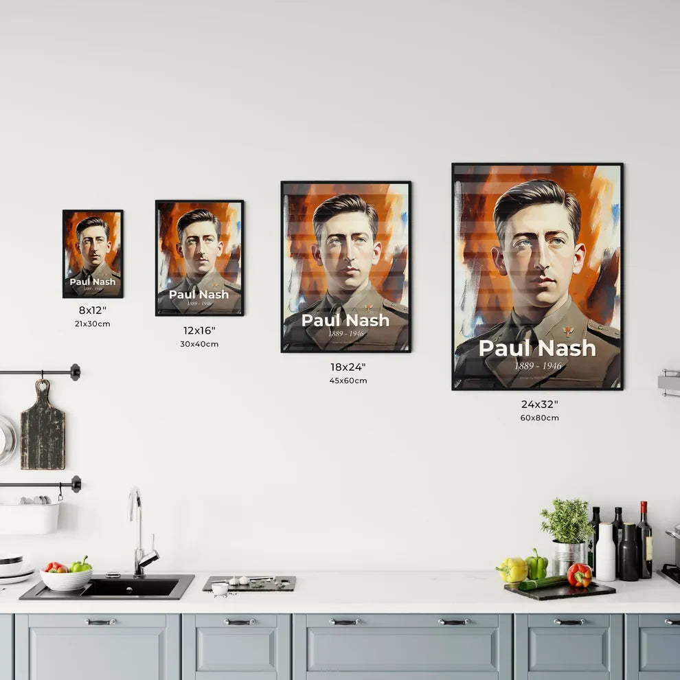 Portrait of Paul Nash Size Chart