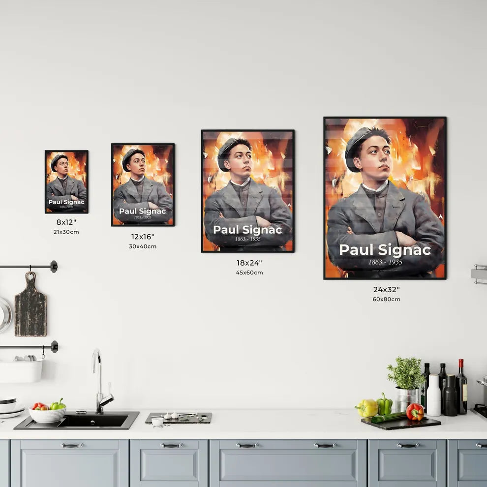 Portrait of Paul Signac Size Chart