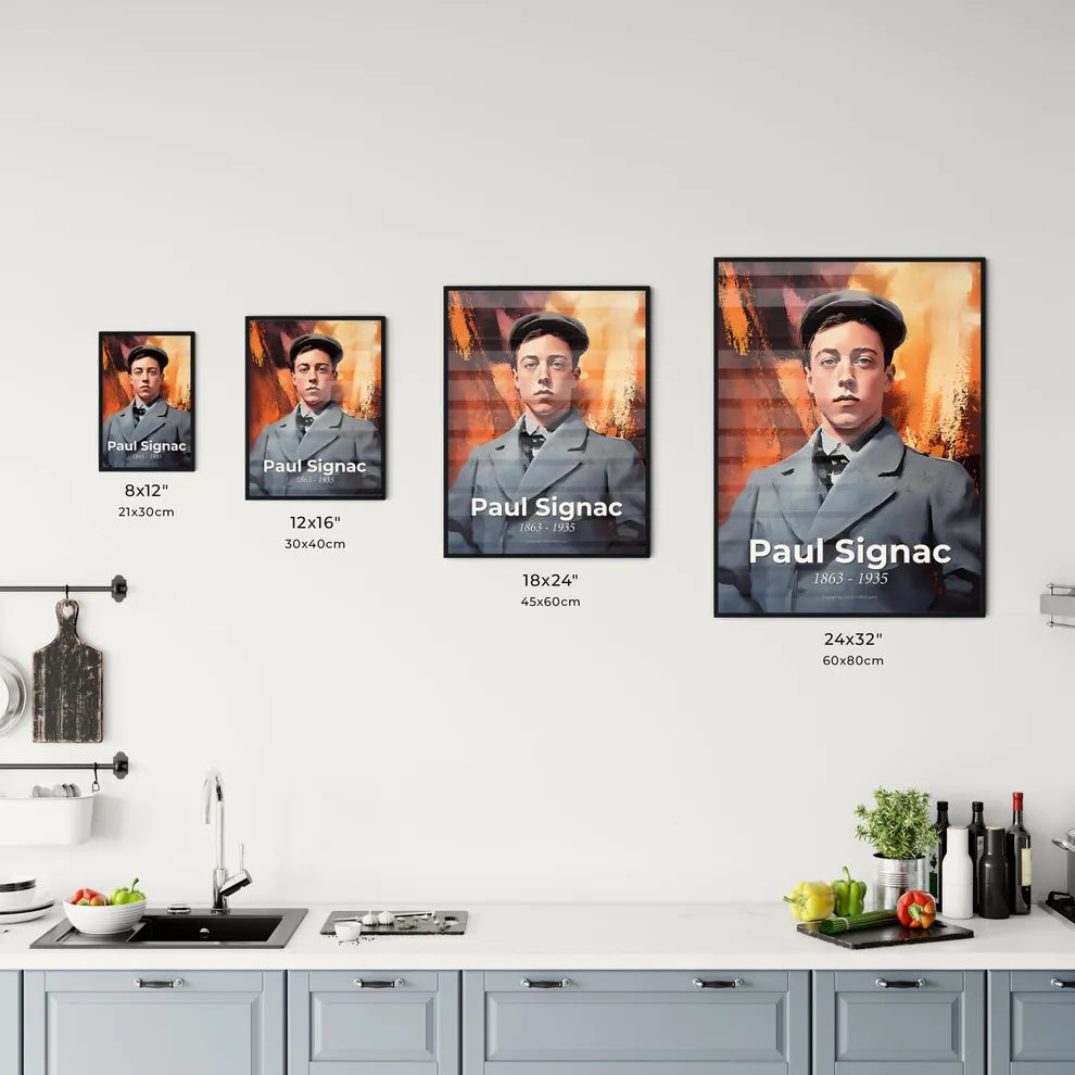 Portrait of Paul Signac Size Chart