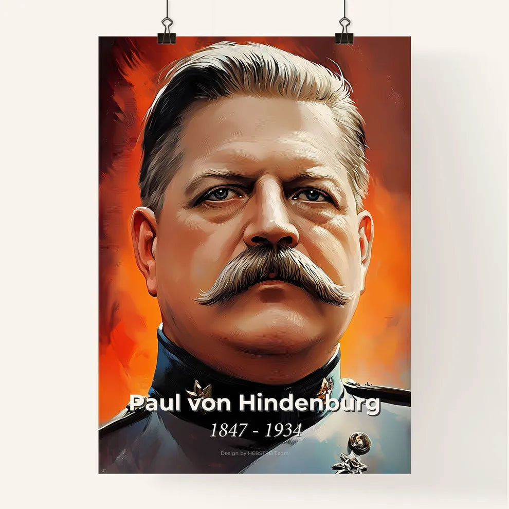 Portrait of Paul von Hindenburg Poster