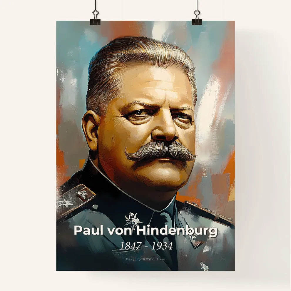Portrait of Paul von Hindenburg Poster