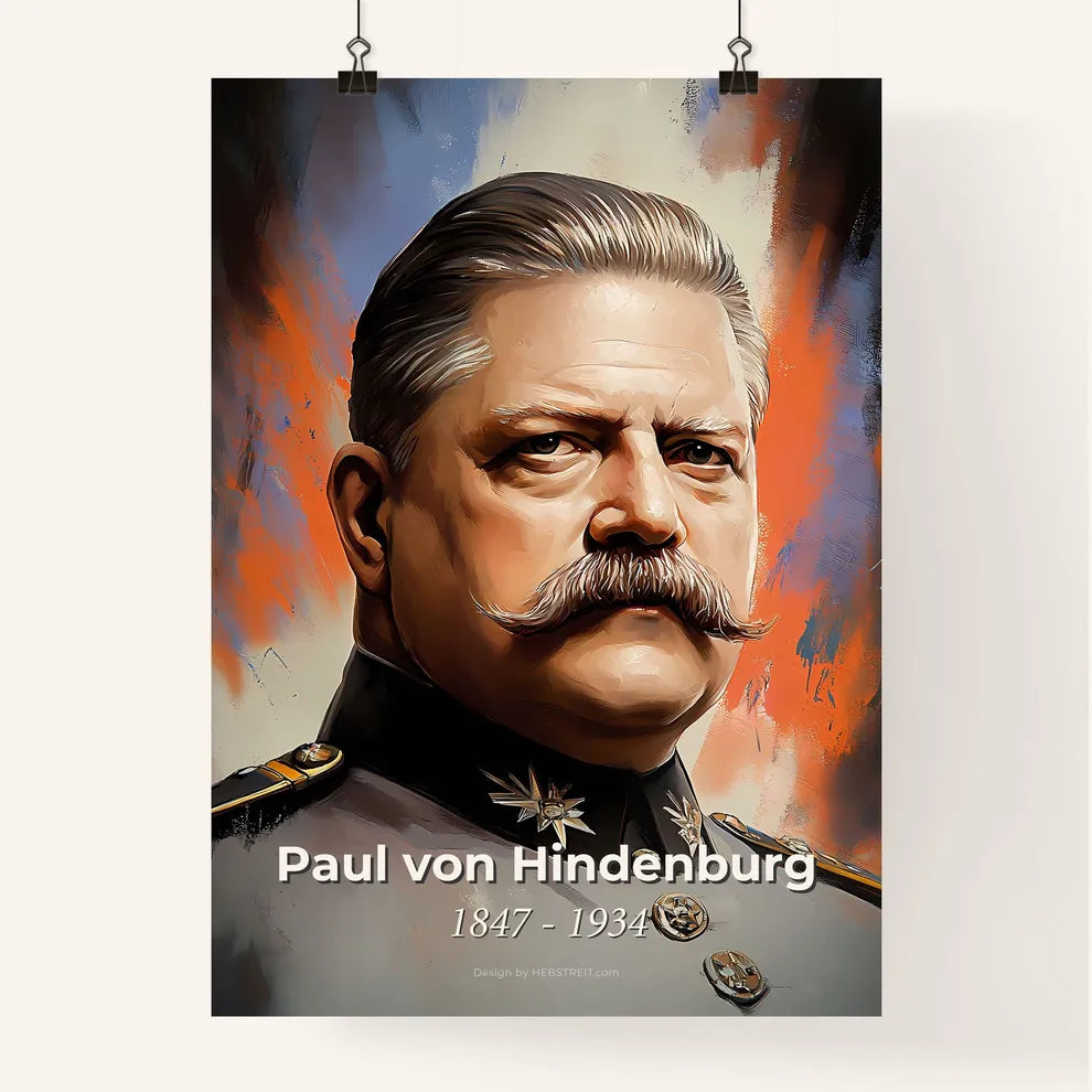 Portrait of Paul von Hindenburg Poster