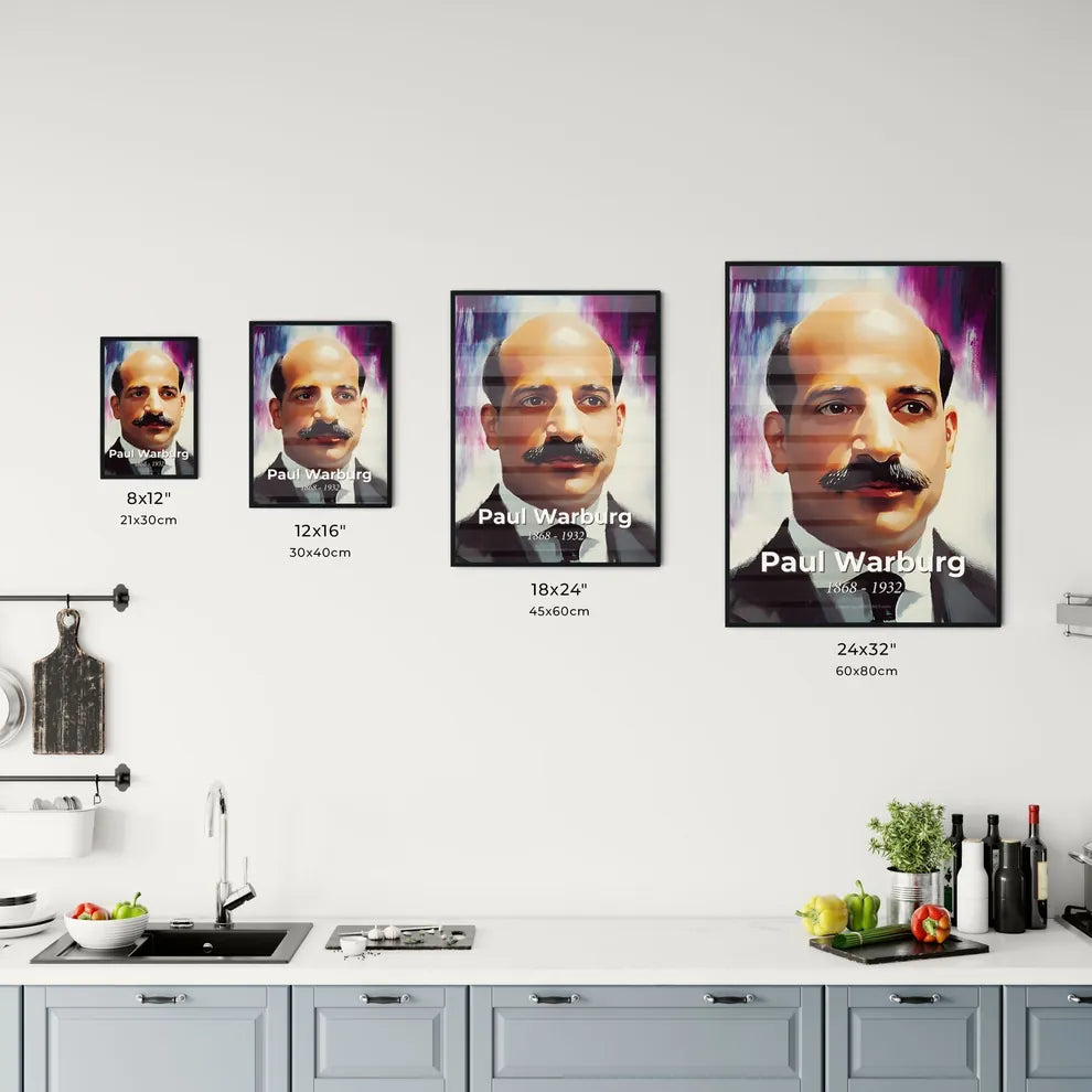 Portrait of Paul Warburg Size Chart