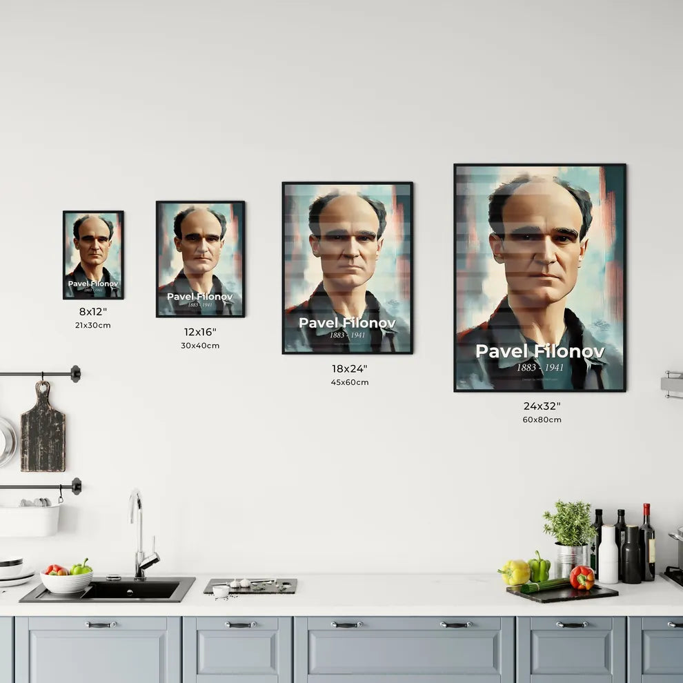 Portrait of Pavel Filonov Size Chart