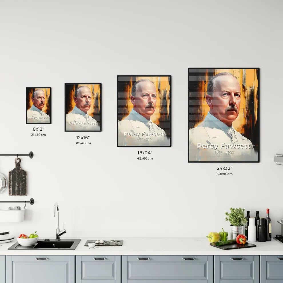 Portrait of Percy Fawcett Size Chart