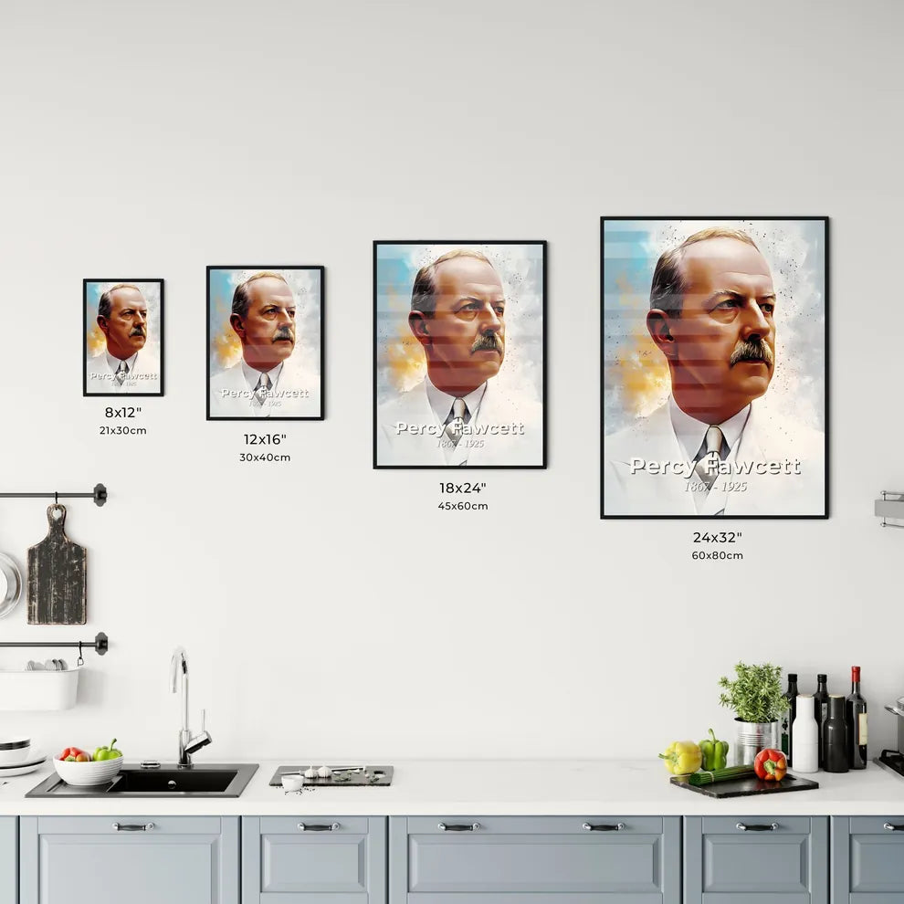 Portrait of Percy Fawcett Size Chart