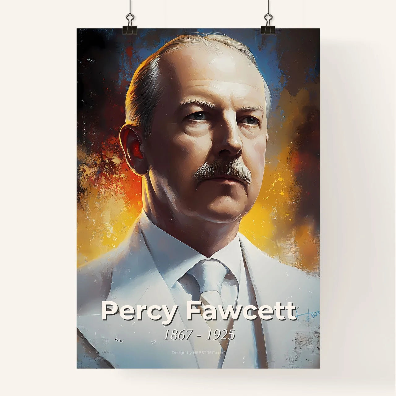 Portrait of Percy Fawcett Poster