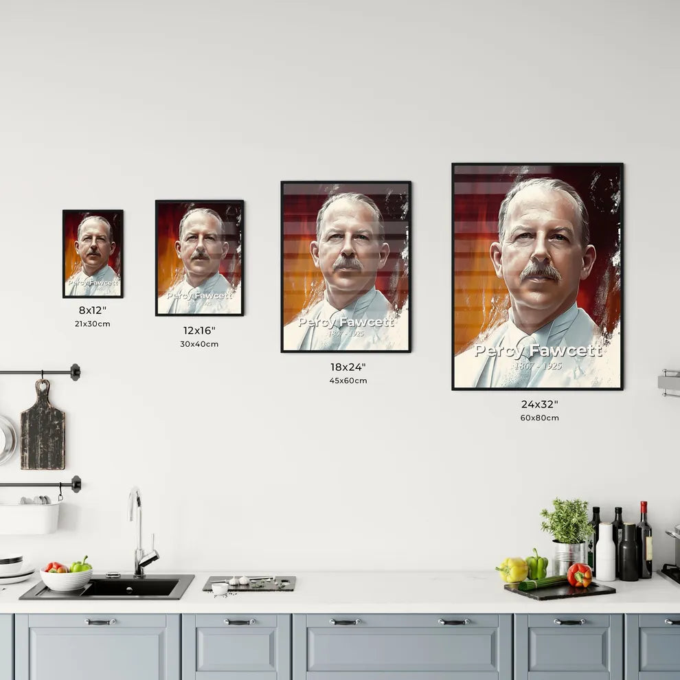 Portrait of Percy Fawcett Size Chart