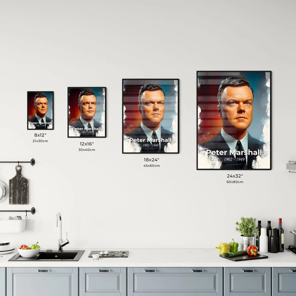 Portrait of Peter Marshall Size Chart