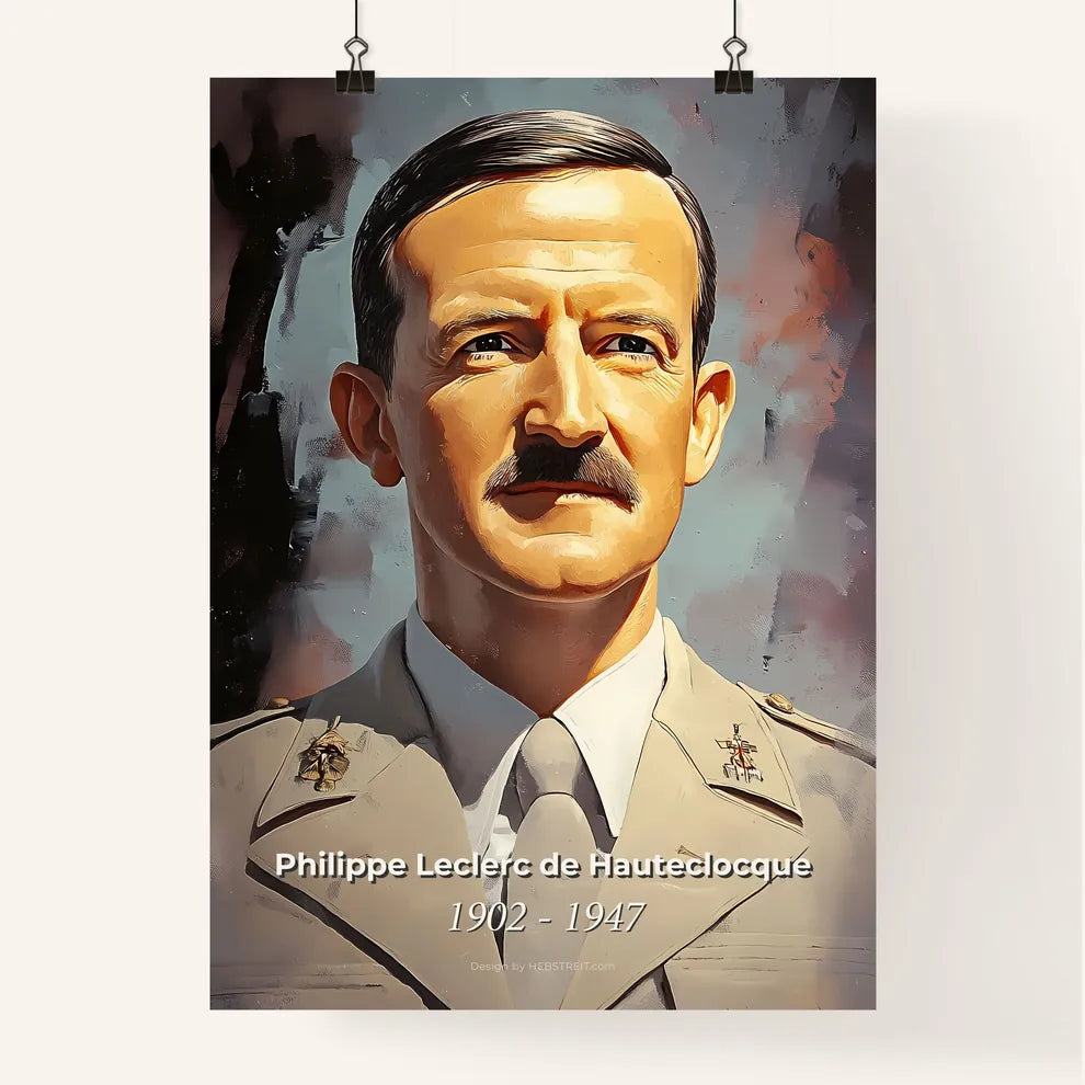 Portrait of Philippe Leclerc de Hauteclocque Poster