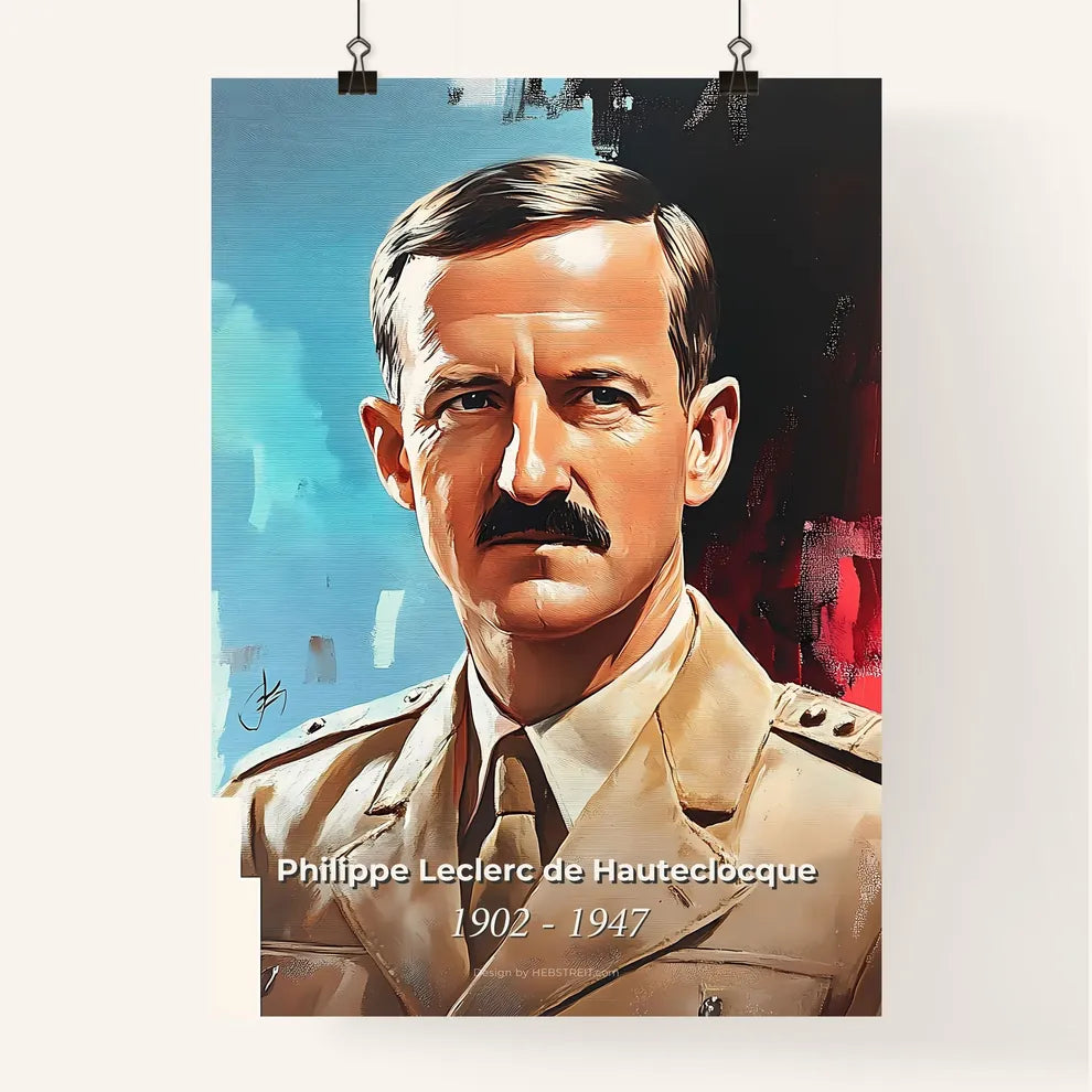 Portrait of Philippe Leclerc de Hauteclocque Poster