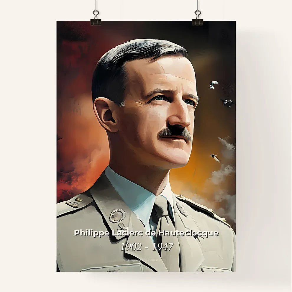 Portrait of Philippe Leclerc de Hauteclocque Poster