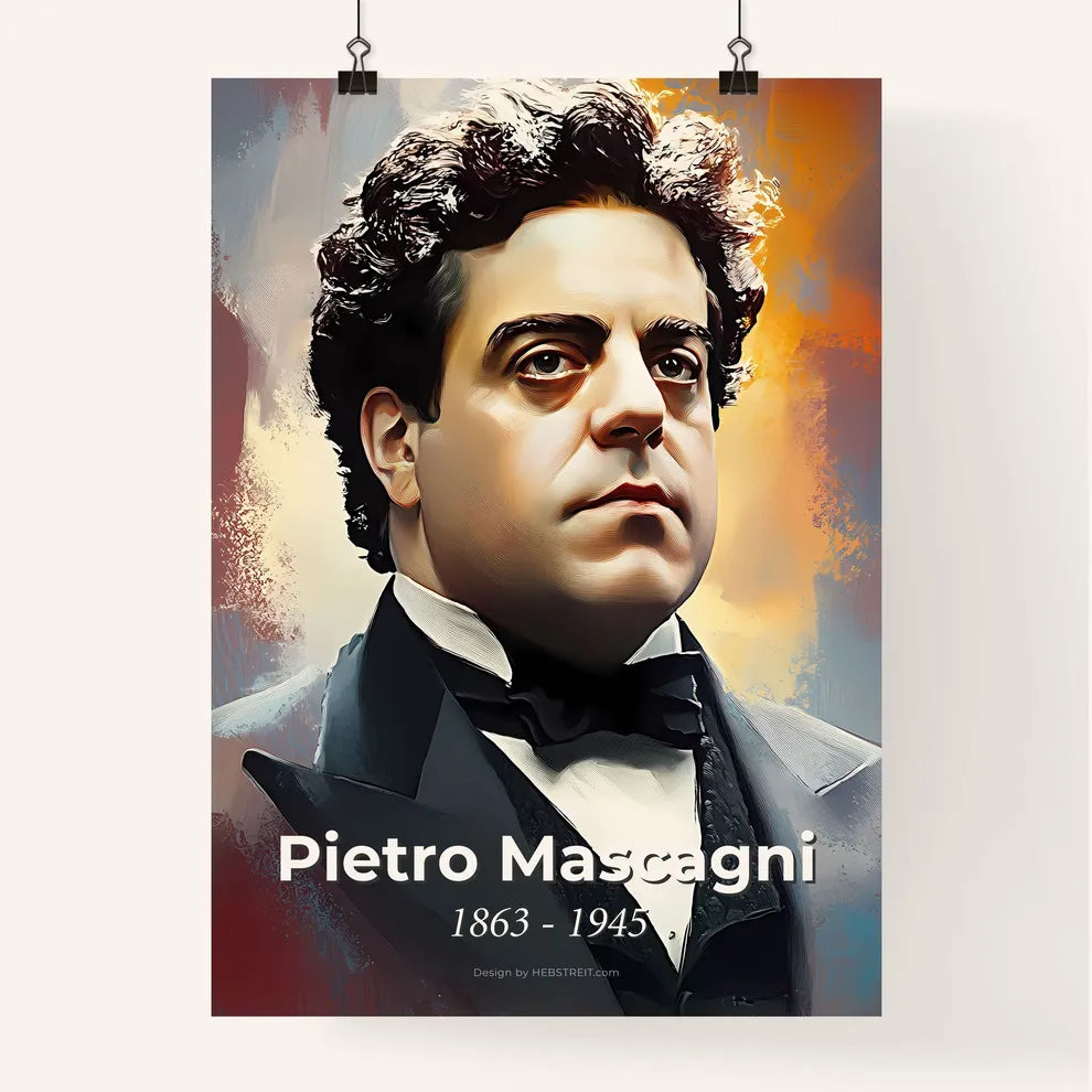 Portrait of Pietro Mascagni Poster