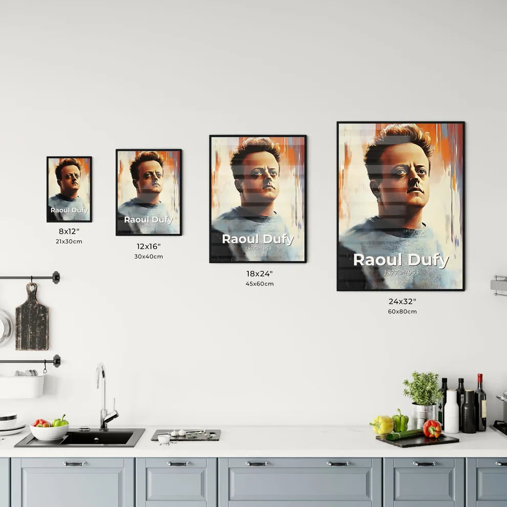 Portrait of Raoul Dufy Size Chart