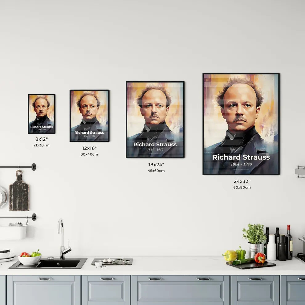 Portrait of Richard Strauss Size Chart
