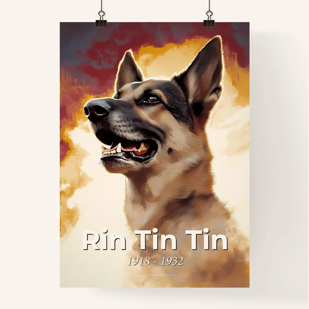 Portrait of Rin Tin Tin Poster