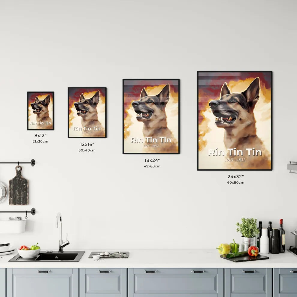 Portrait of Rin Tin Tin Size Chart