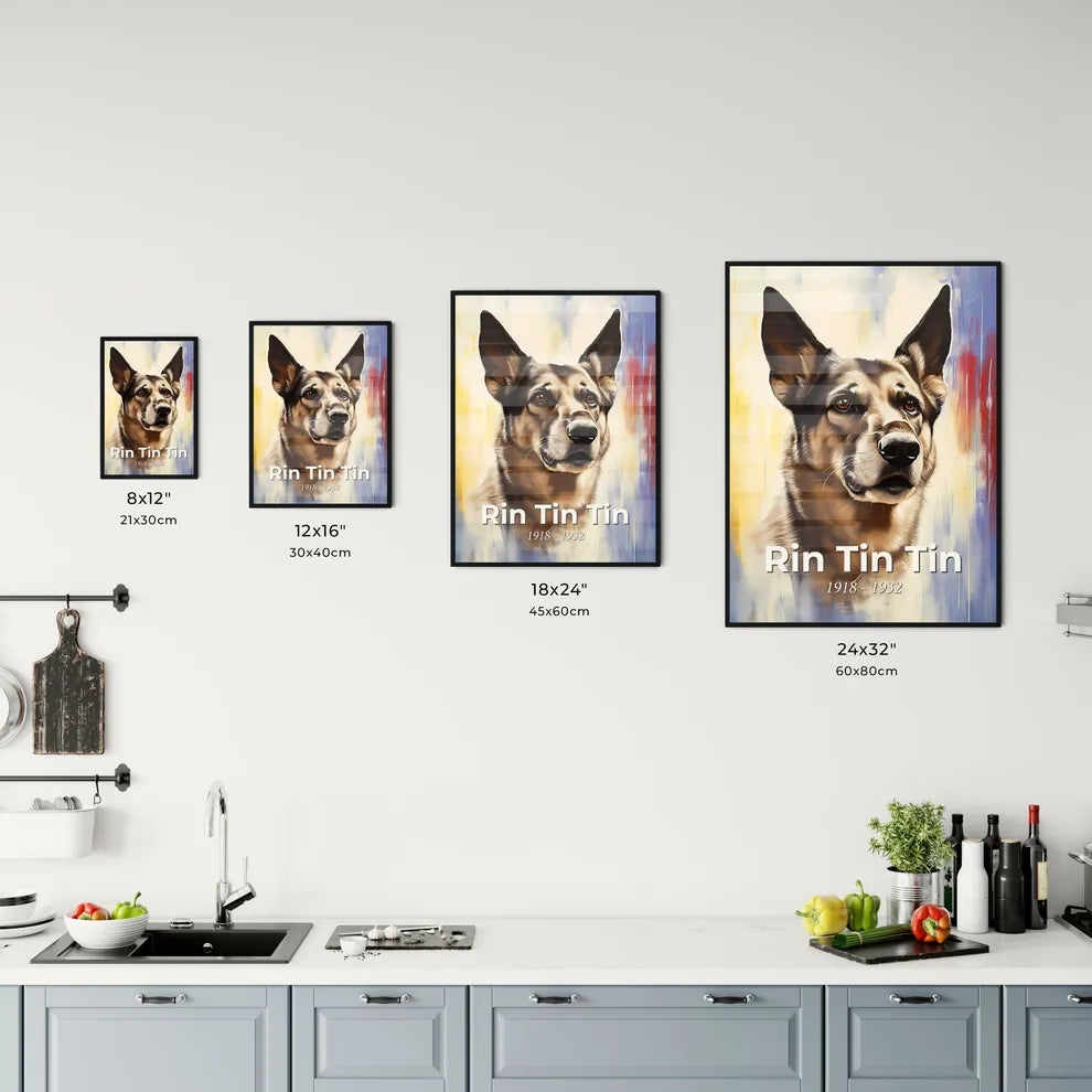 Portrait of Rin Tin Tin Size Chart