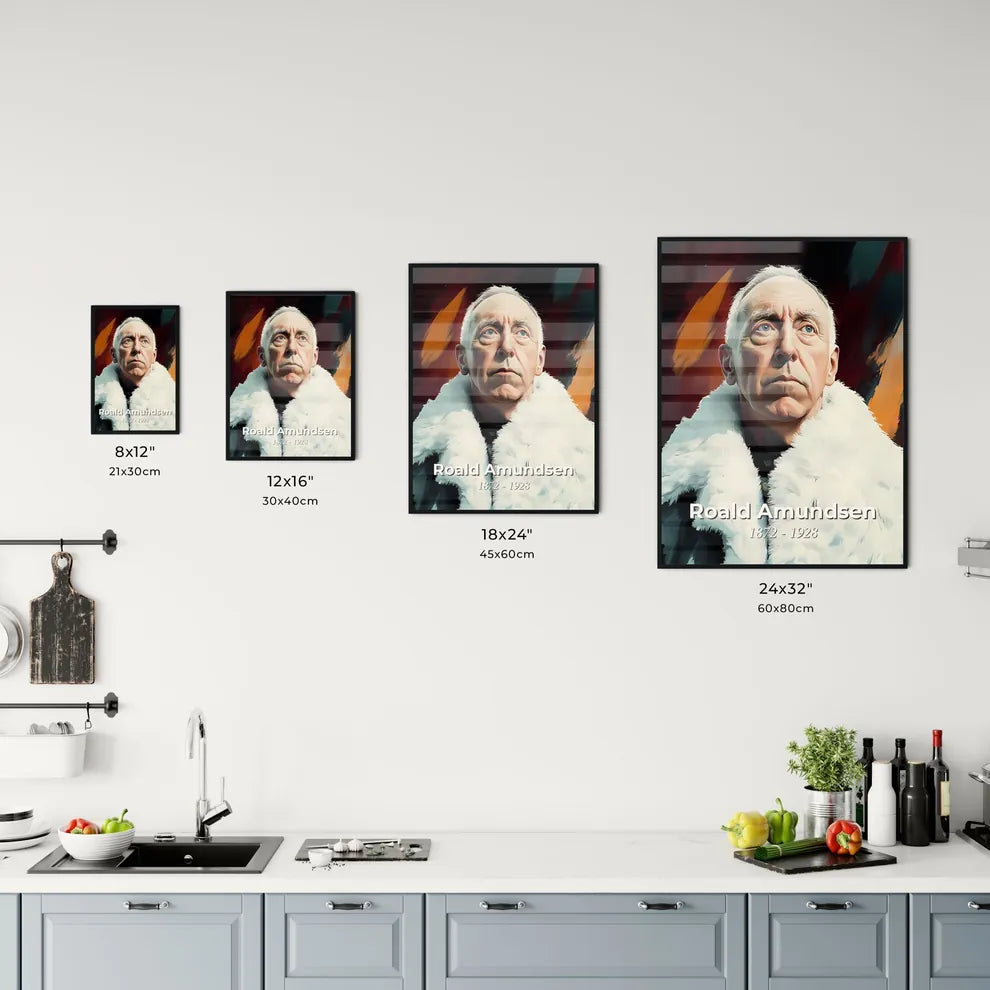 Portrait of Roald Amundsen Size Chart
