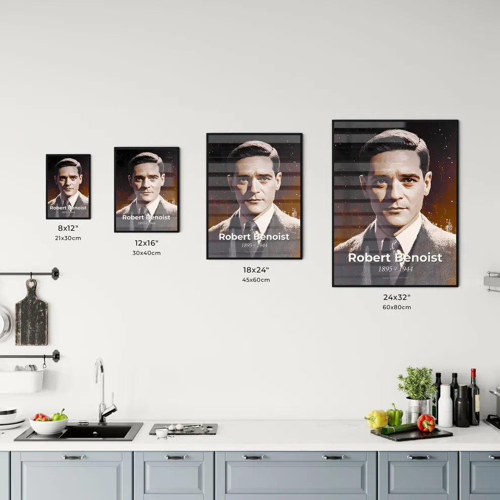 Portrait of Robert Benoist Size Chart