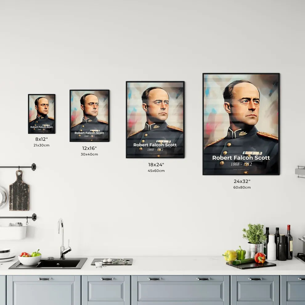 Portrait of Robert Falcon Scott Size Chart