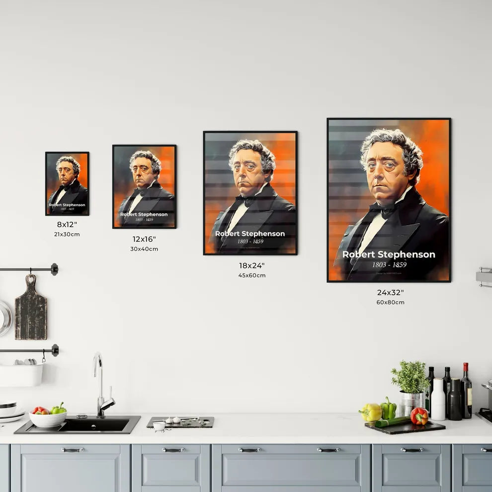 Portrait of Robert Stephenson Size Chart