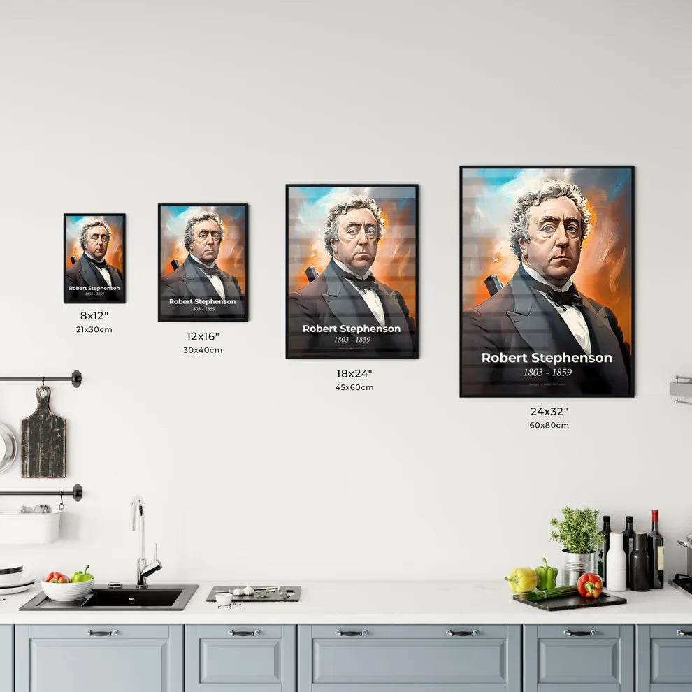 Portrait of Robert Stephenson Size Chart