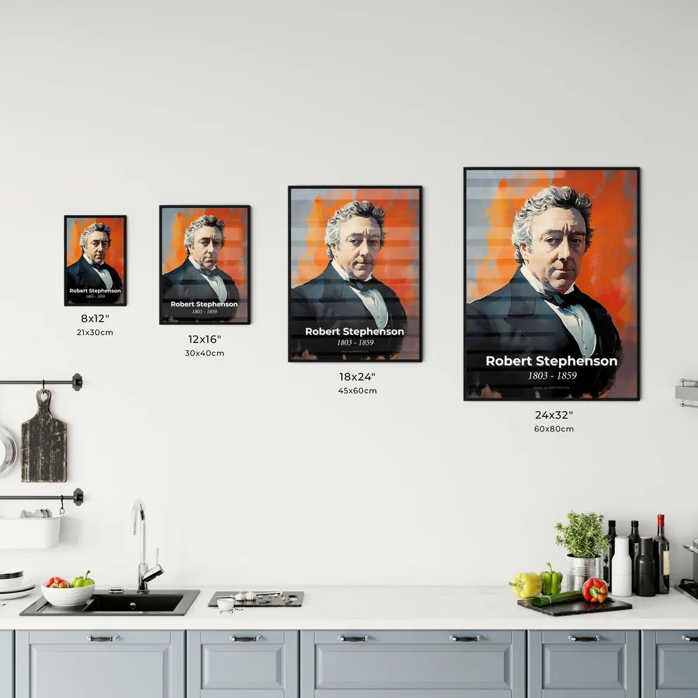 Portrait of Robert Stephenson Size Chart