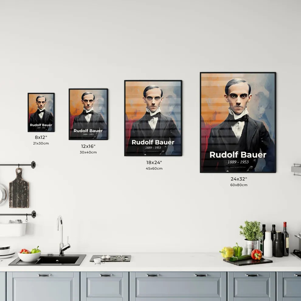 Portrait of Rudolf Bauer Size Chart