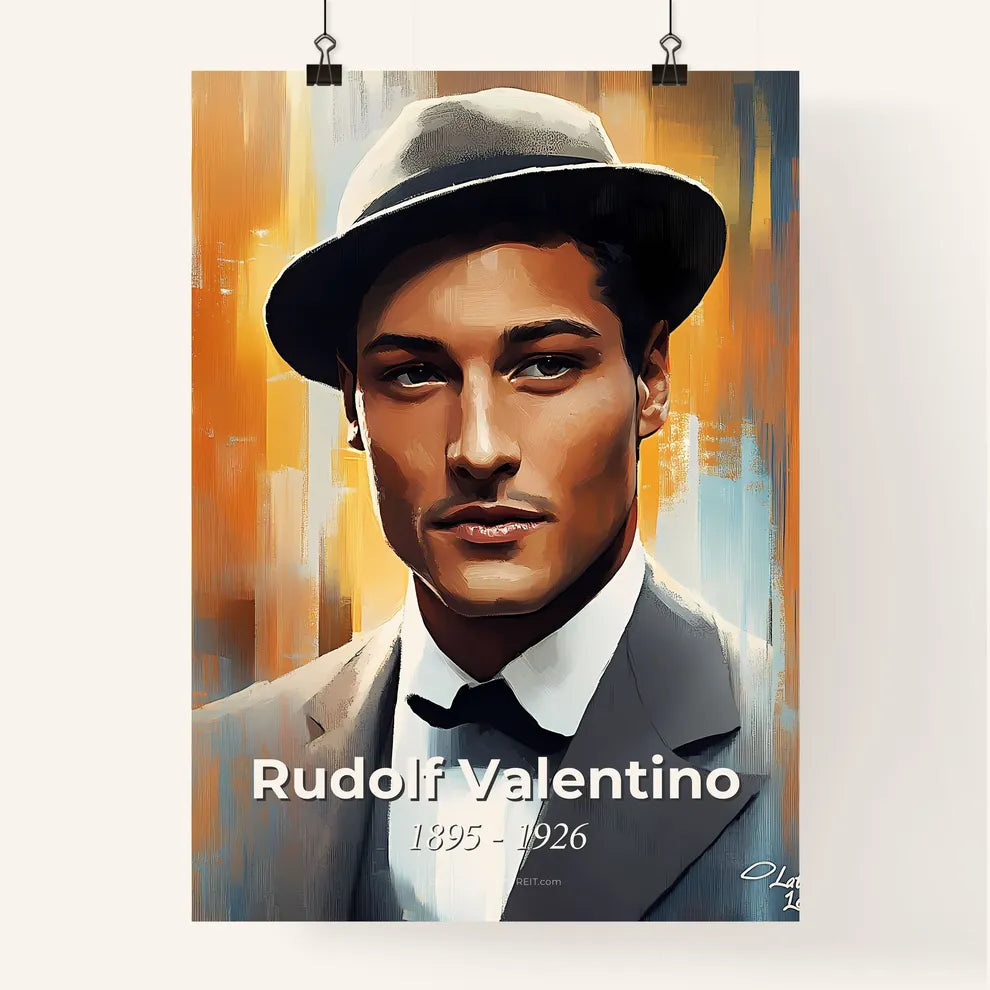 Portrait of Rudolf Valentino Poster