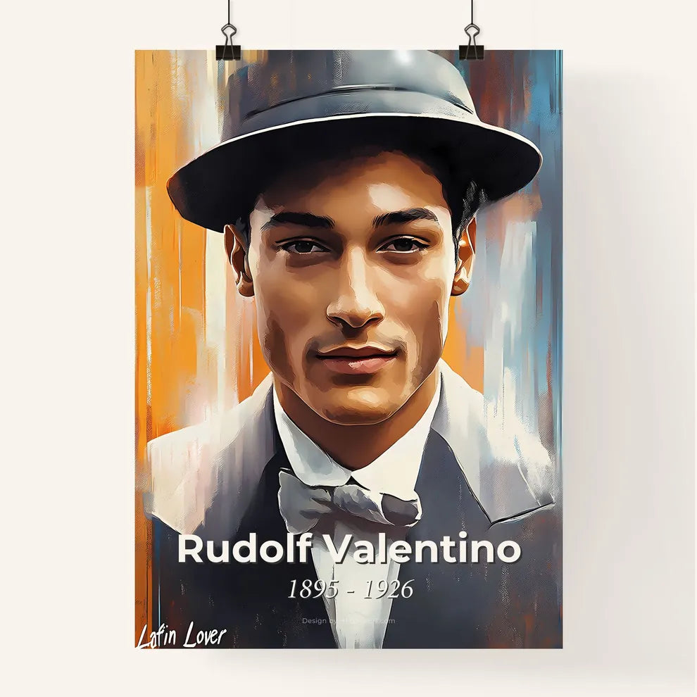 Portrait of Rudolf Valentino Poster