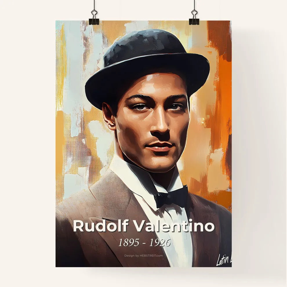 Portrait of Rudolf Valentino Poster