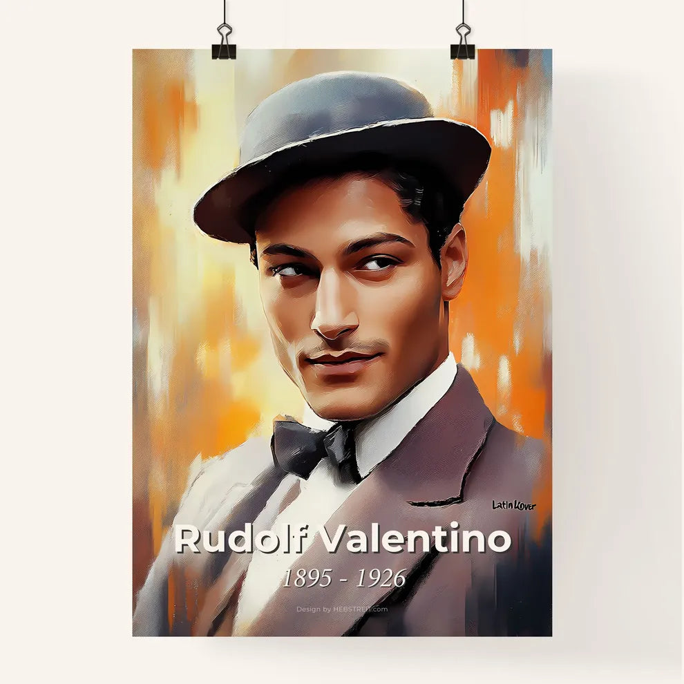 Portrait of Rudolf Valentino Poster