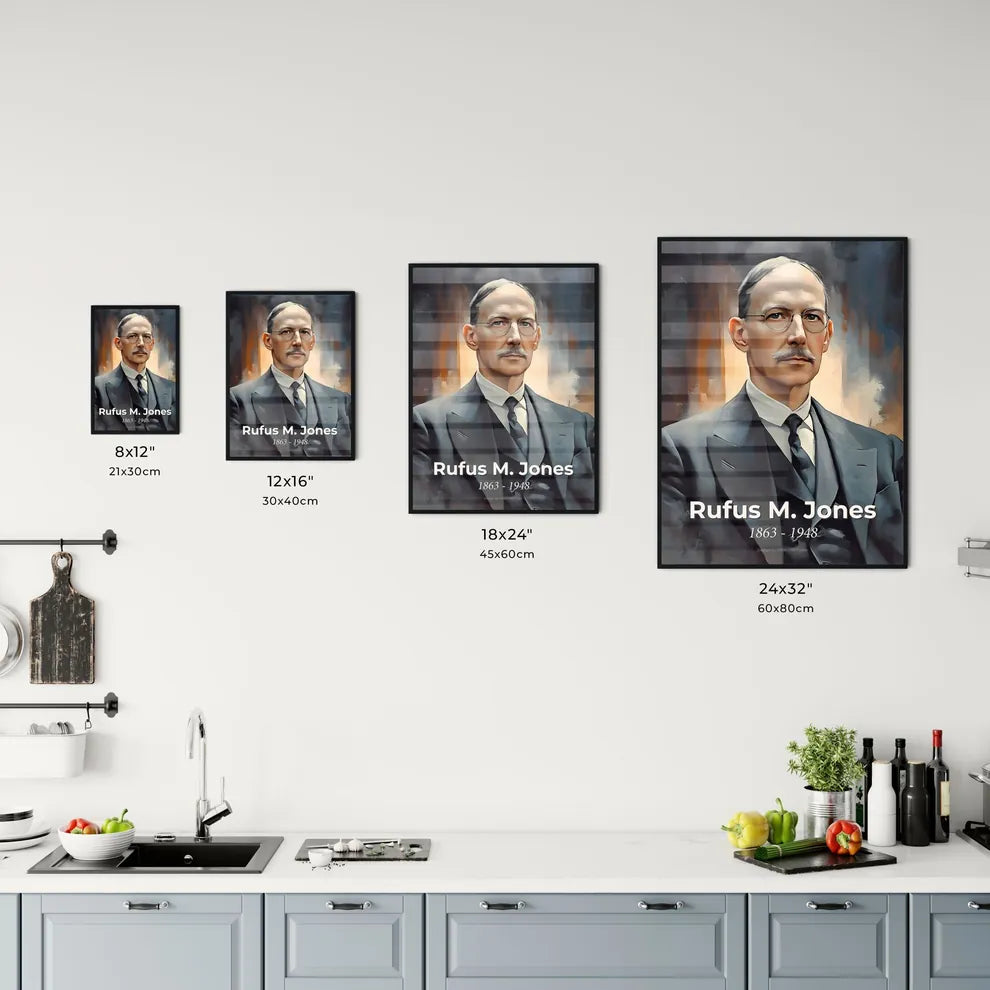 Portrait of Rufus M. Jones Size Chart