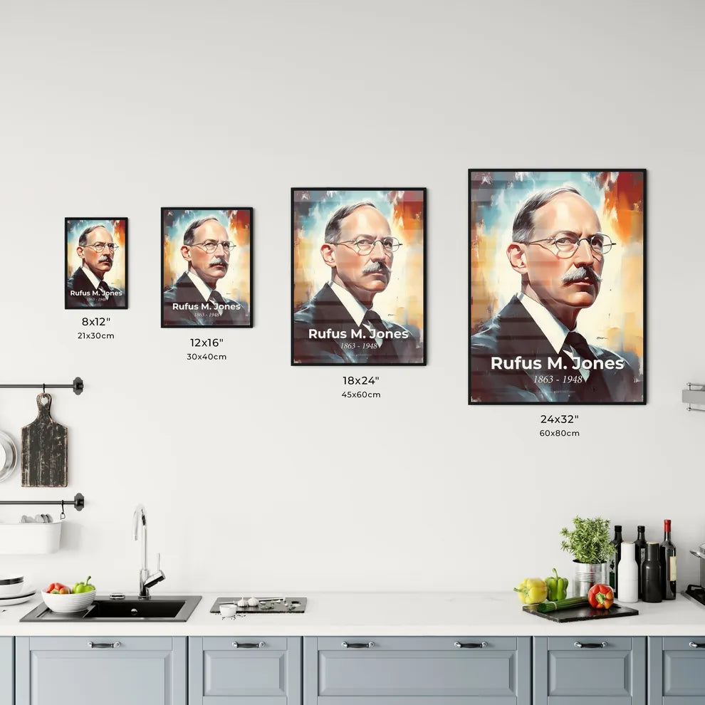 Portrait of Rufus M. Jones Size Chart