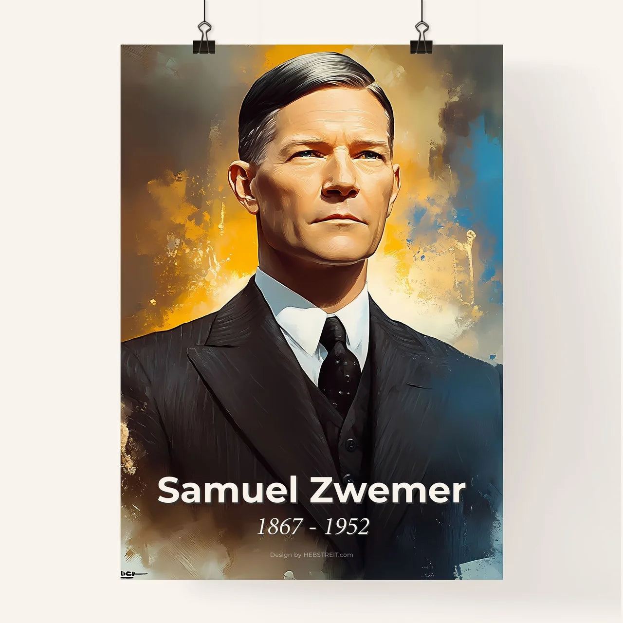 Portrait of Samuel Zwemer Poster