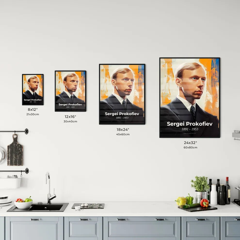 Portrait of Sergei Prokofiev Size Chart