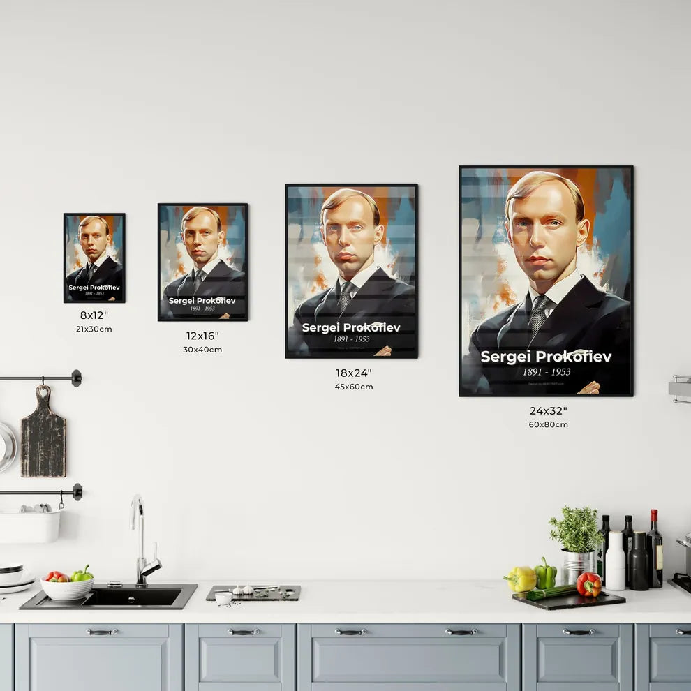 Portrait of Sergei Prokofiev Size Chart