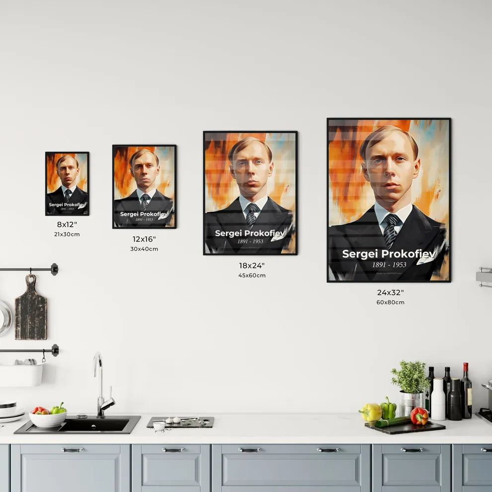 Portrait of Sergei Prokofiev Size Chart