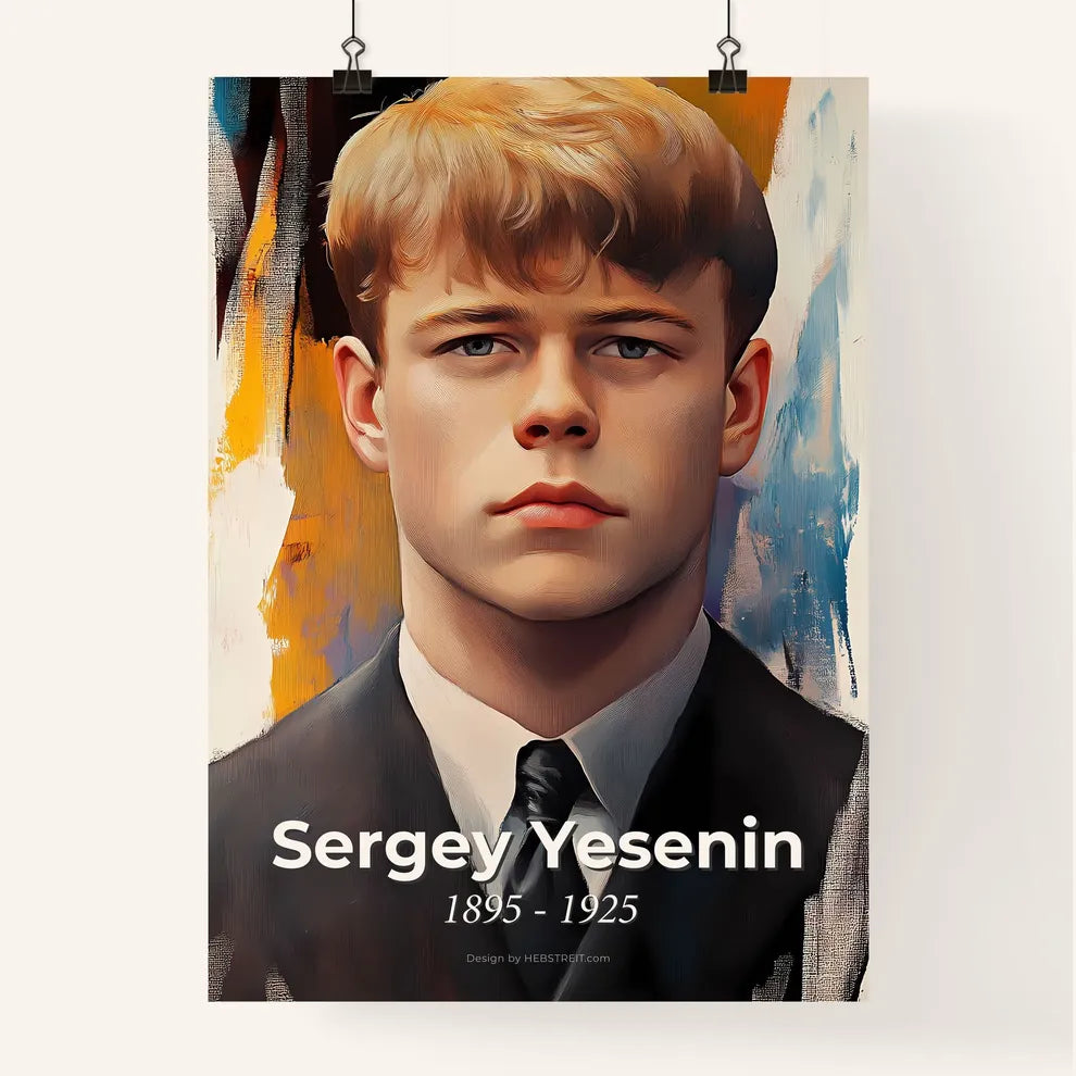 Portrait of Sergey Yesenin Poster