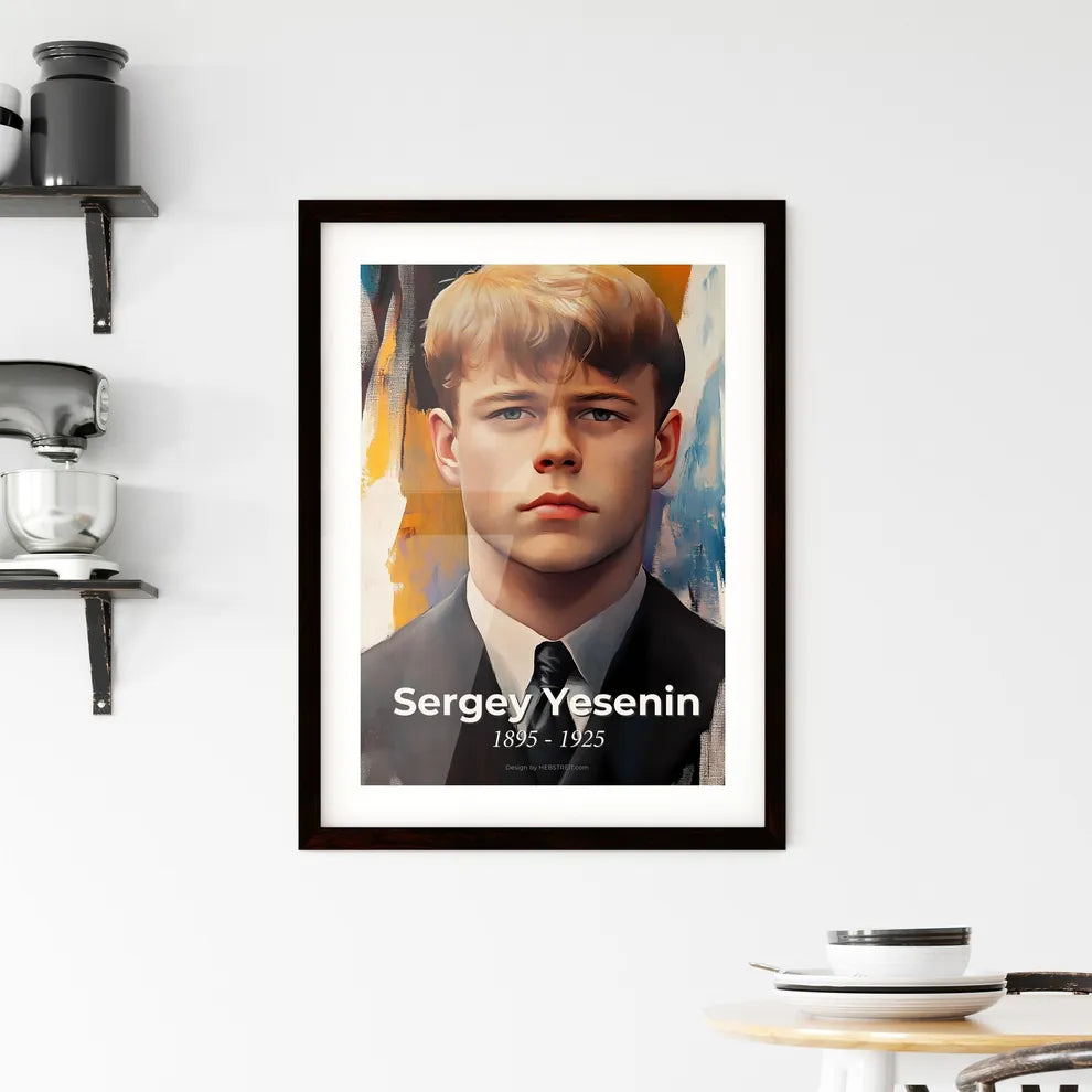Portrait of Sergey Yesenin Framed Print