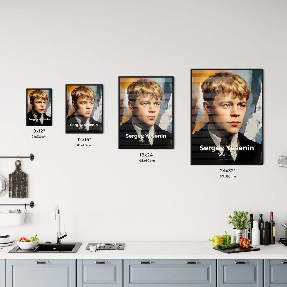 Portrait of Sergey Yesenin Size Chart