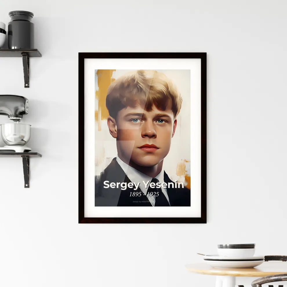 Portrait of Sergey Yesenin Framed Print