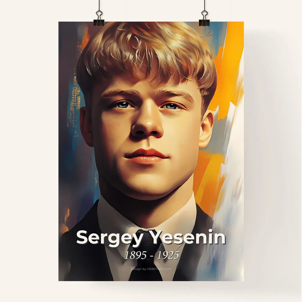 Portrait of Sergey Yesenin Poster
