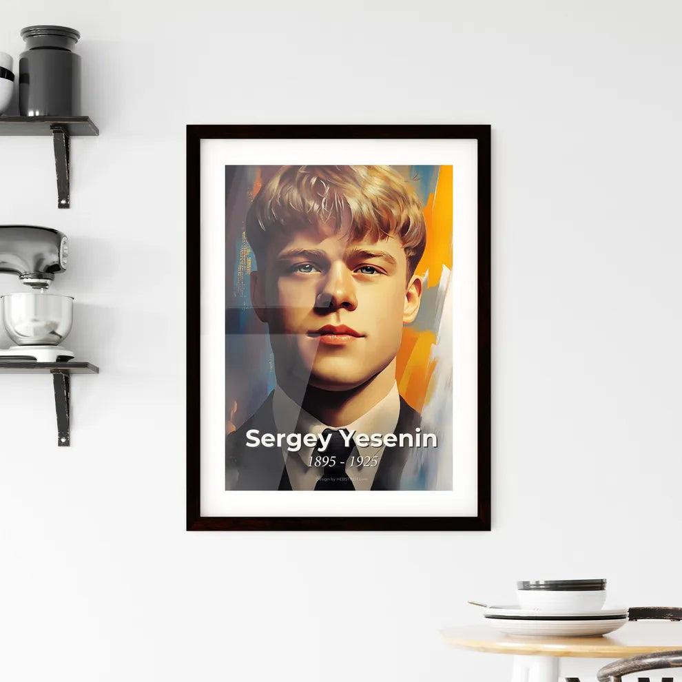 Portrait of Sergey Yesenin Framed Print