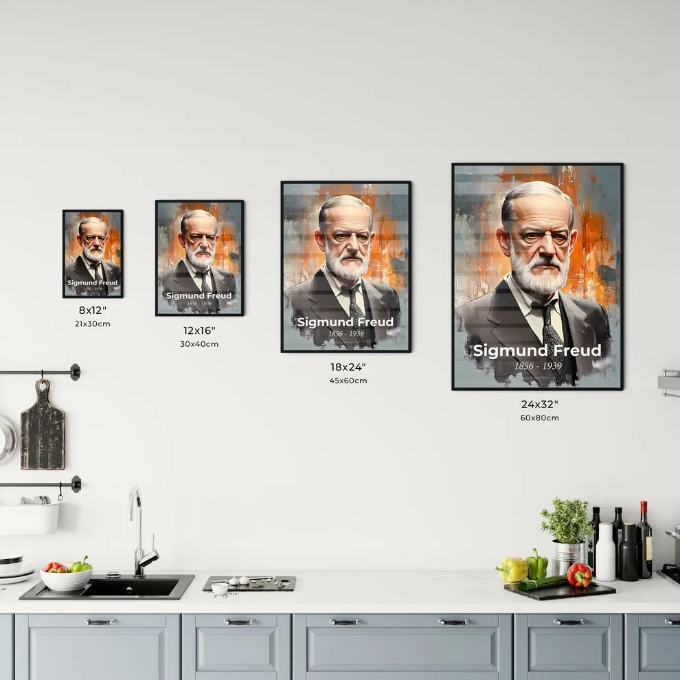 Portrait of Sigmund Freud Size Chart