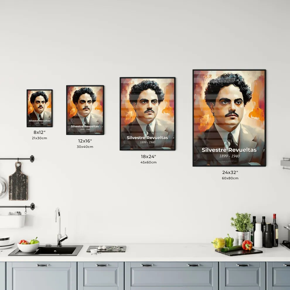 Portrait of Silvestre Revueltas Size Chart